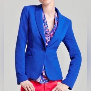 Lilly Pulitzer Blue Single Button Leighton Blazer